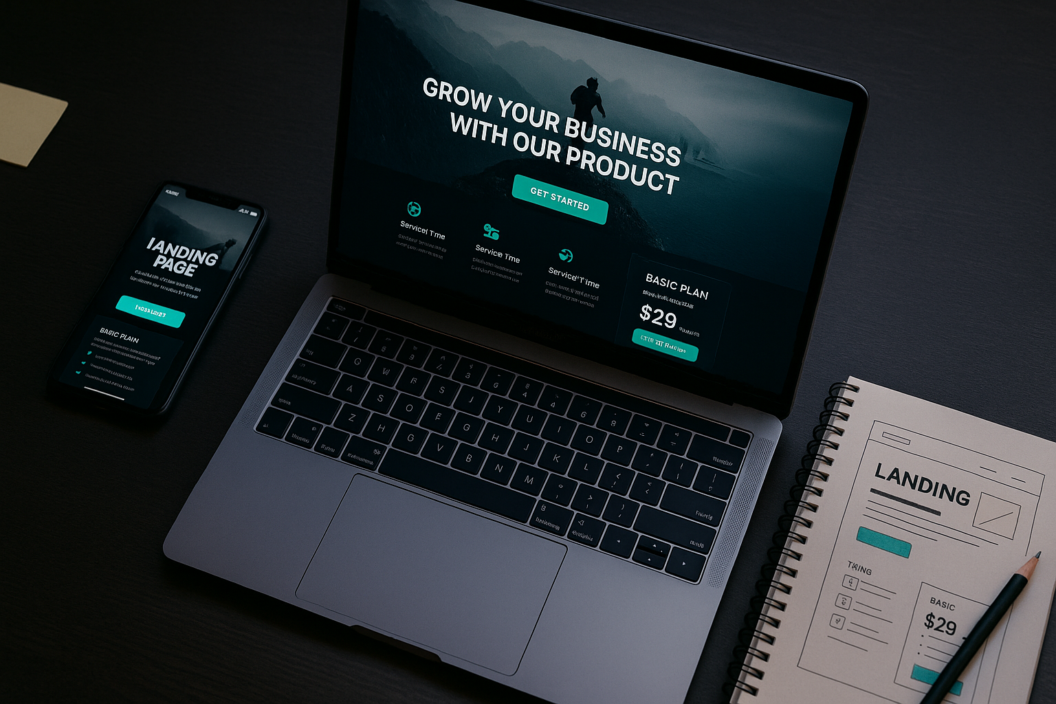Landing page enfocada en conversión